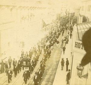 France French Riviera around Nice Parade Amateur Stereoview Photo Pourtoy 1900