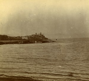France French Riviera around Nice Castle Amateur Stereoview Photo Pourtoy 1900