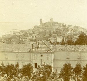 France French Riviera Cannes Old Amateur Stereoview Photo Pourtoy 1900