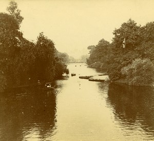 United Kingdom ? Quiet River Promenade Old Amateur Stereoview Photo Pourtoy 1900