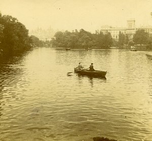 London St James’s Park Lake Old Amateur Stereoview Photo Pourtoy 1900