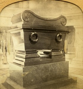 Paris Invalides Tomb of Emperor Napoleon I Old GAF Photo Stereoview Tissue 1860