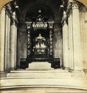 Paris Hotel des Invalides Napoleon I Chapel Old GAF Photo Stereoview Tissue 1860