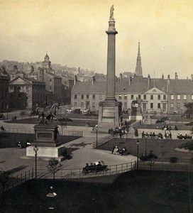 Scotland Glasgow George Square Old GW Wilson Stereoview Photo 1865