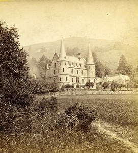 United Kingdom Scotland the Trossachs Hotel Old GW Wilson Stereoview Photo 1865