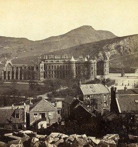 Scotland Edinburgh Holyrood Palace Old Burns Stereoview Photo 1865