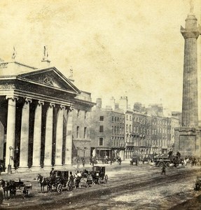 Ireland Dublin General Post Office Irish Scenery Old Stereoview Photo 1865