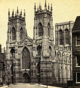 United Kingdom Yorkshire York Minster Old George Willis Stereoview Photo 1870