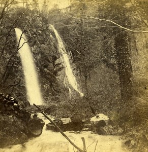 North Wales Henryd Parc Mawr Lower Falls Old Eyres Stereoview Photo 1865