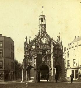 United Kingdom Chichester Cross Market cross Old Stereoview Russell & Sons 1865