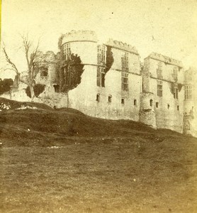 West Wales Pembrokeshire Carew Castle Old Stereoview Photo 1865