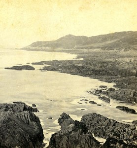 United Kingdom Devon Woolacombe Sands Mortehoe Old Stereoview Photo 1865