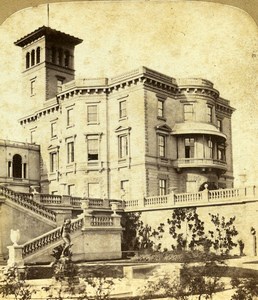 Isle of Wight Cowes Osborne House The Pavilion Old Stereoview Photo 1865