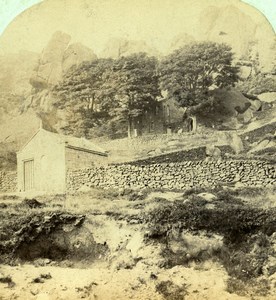 United Kingdom Derbyshire Buxton Rock Hall Old Manchester Stereoview Photo 1865