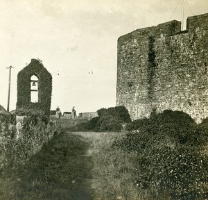 United Kingdom Jersey Montorgueil castle Terrace Old Stereoview Photo SIP 1900