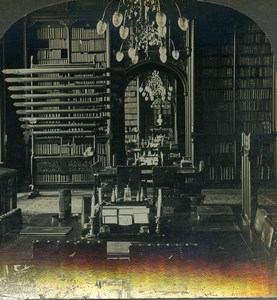 United Kingdom London House of Lords Library Old Stereoview 1900