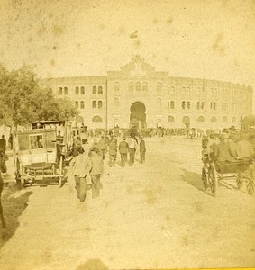 Spain Madrid Las Ventas Plaza del Toro Arena Old Stereoview Photo 1888