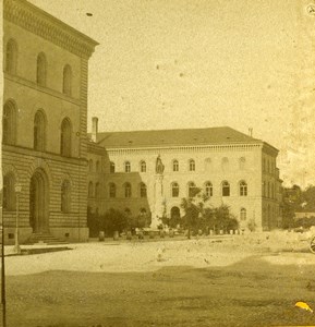 Bern Federal Palace of Switzerland Old Stereoview Photo 1875