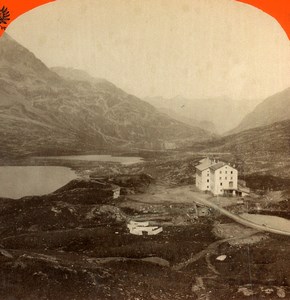 Austria Alps Tirol Tyrol Mountain Hotel Old Stereoview Photo Unterberger 1875