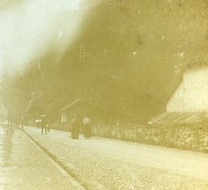 Switzerland Alps Meiringen & Reichenbach Old Amateur Stereoview 1900