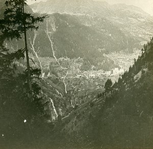 Switzerland Alps Martigny Tete Noire & Finhaut Old Stereoview SIP Photo 1900