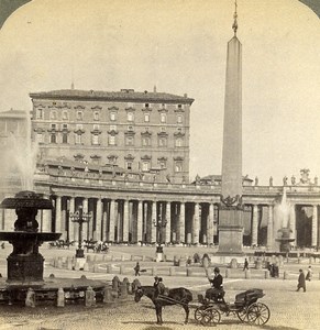 Italy Roma Vatican Palace Pope's Residence Old Underwood Stereoview Photo 1900