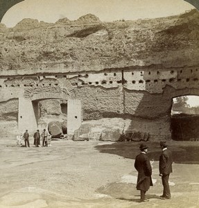 Italy Rome Roma Baths of Caracalla Old Underwood Stereoview Photo 1900