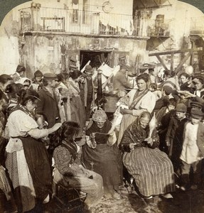 Italy Naples the Lazzaroni Old Underwood Stereoview Photo 1900