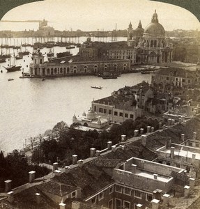 Italy Venice Venezia Panorama South West Old Underwood Stereoview Photo 1900