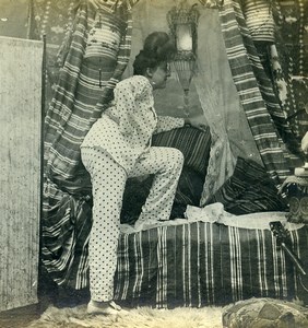 USA New York Cozy Corner Girl Series N.2 Old Climax View Co Stereoview 1900