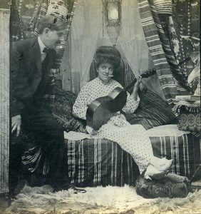 USA New York Cozy Corner Girl Series N.3 Old Climax View Co Stereoview 1900