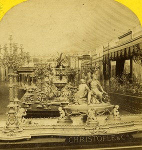 France Paris World Fair Christofle Silversmith Leon & Levy Stereoview Photo 1867