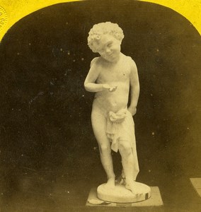 Paris World Fair Cambi Statue Amour Mendiant Leon & Levy Stereoview Photo 1867