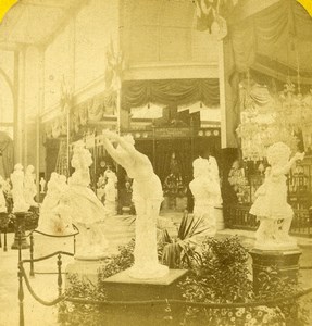 France Paris World Fair Italilan Exhibit Old Stereoview Photo 1878