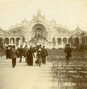 France Paris World Fair Château d'Eau Old Amateur Stereoview Photo 1900