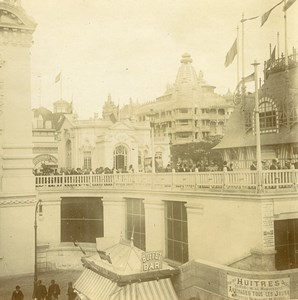 France Paris World Fair Tour du Monde pavilion Old Amateur Stereoview Photo 1900