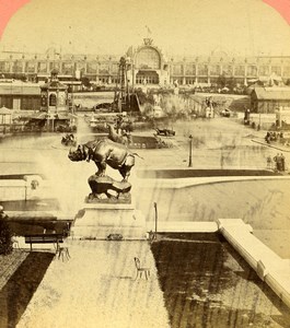 France Paris World Fair Palais du Champ de Mars Old Stereoview Photo 1878