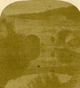 Dartmoor Drewsteignton Fingle Bridge River Teign Old Photo Stereoview 1860
