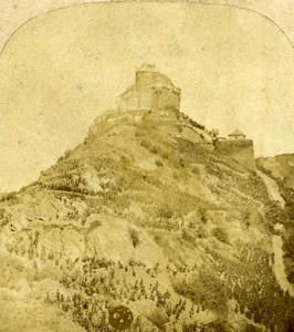 Germany Rhine Maxburg Castle Ruins Old Photo Stereoview 1860