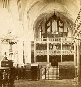 Germany Potsdam Stadtkirche Old Photo Stereoview Selle 1880