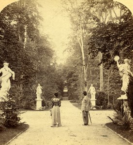 Germany Potsdam Garden of Sans Souci Old Photo Stereoview Strohmeyer 1890's