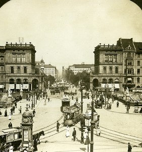 Germany Berlin Place Blucher Blücherplatz Old Photo Stereoview HC White 1900