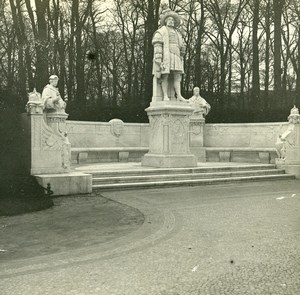 Germany Berlin Siegesallee Monument Joachim I Nestor Amateur Stereoview 1919