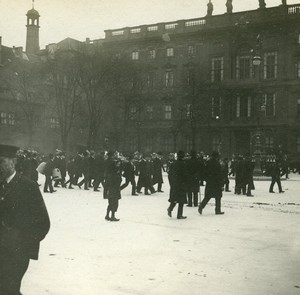 Germany Berlin Guards at the Imperial Palace Old Amateur Stereoview 1919