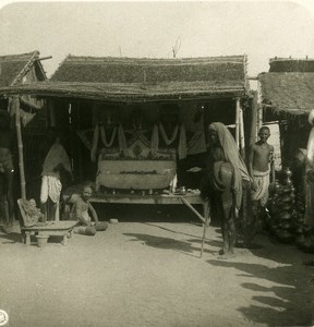 India Allahabad Religious Souvenirs Dealers Yamuna Stereo Photo Kurt Boeck 1906