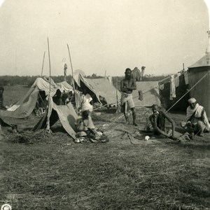 India Allahabad Pilgrims Camp site Old Stereo Photo Kurt Boeck 1906