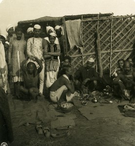 India Allahabad Sadhu Penitents Face Painter Old Stereo Photo Kurt Boeck 1906