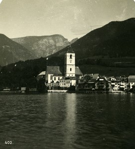 Austria Salzkammergut St Wolfgang Old Stereo Photo Wurthle 1900