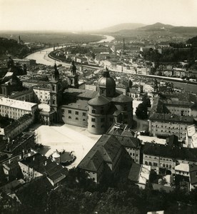 Austria Salzburg view from Festung Old Stereo Photo Wurthle 1900