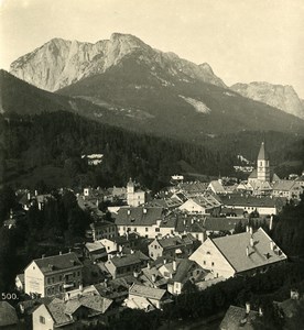 Austria Steiermark Styria Aussee from Sixleithen Old Stereo Photo Wurthle 1900